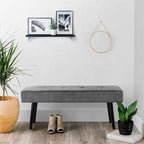 Corduroy gestoffeerde bank – 100 cm x 35 cm x 42 cm