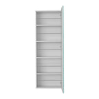 Schoenenrek voor wandmontage met spiegeldeur, enkele deur, wit