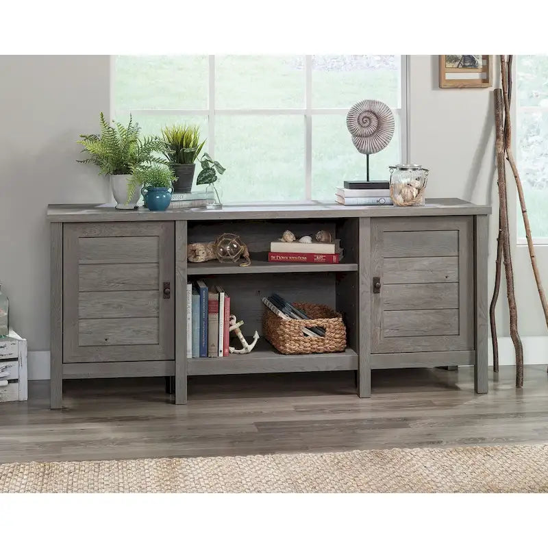 150 cm tv-dressoir in landelijke stijl met opbergruimte