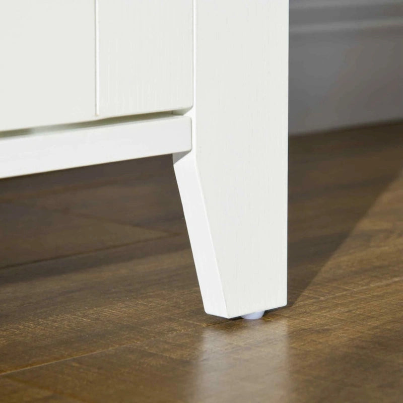 TV-meubel met open schappen en kastruimte, geschikt voor tv's tot 60 inch, wit