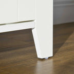 TV-meubel met open schappen en kastruimte, geschikt voor tv's tot 60 inch, wit