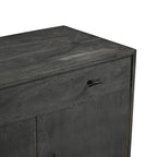 Massief Houten 4-Deurs Dressoir - Grijs