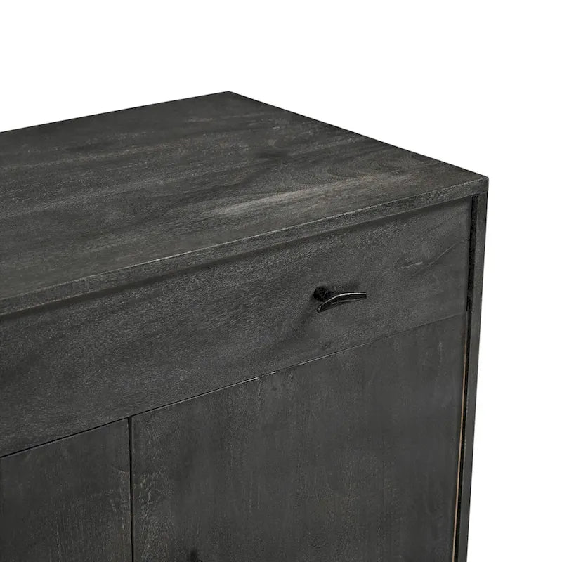 Massief Houten 4-Deurs Dressoir - Grijs