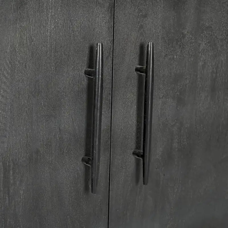 Massief Houten 4-Deurs Dressoir - Grijs