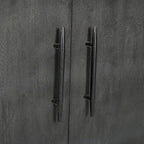Massief Houten 4-Deurs Dressoir - Grijs