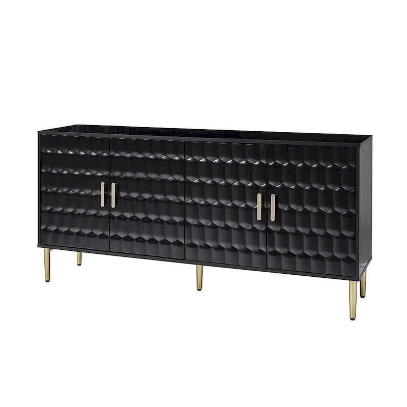 63-inch modern dressoir met verstelbare planken