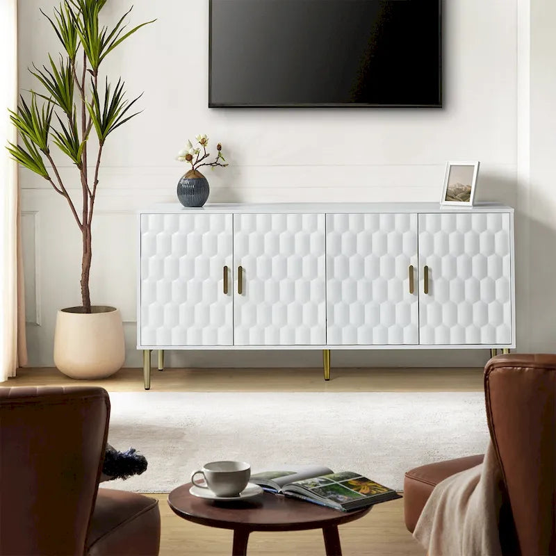 63-inch modern dressoir met verstelbare planken