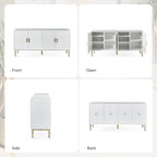 63-inch modern dressoir met verstelbare planken