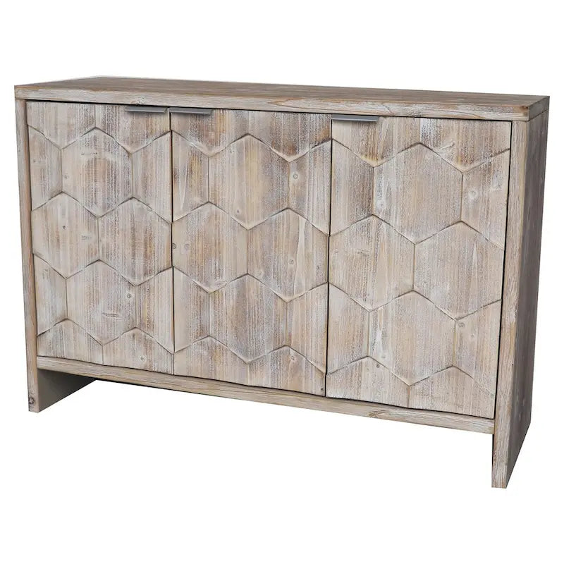 3-deurs dressoir met verstelbare planken, landelijke stijl