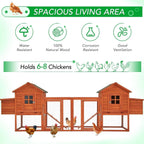 AECOJOY 144 Large Chicken Coop w/ Run Wooden Hutch Poultry Cage House