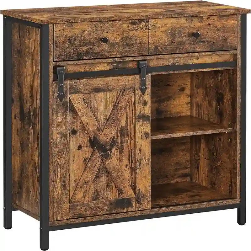 Dressoir met schuifdeur in schuurstijl - 30D x 70B x 80H cm