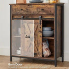 Dressoir met schuifdeur in schuurstijl - 30D x 70B x 80H cm