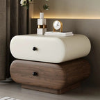 Modern Two-Tone Bedside Table with Storage Drawers