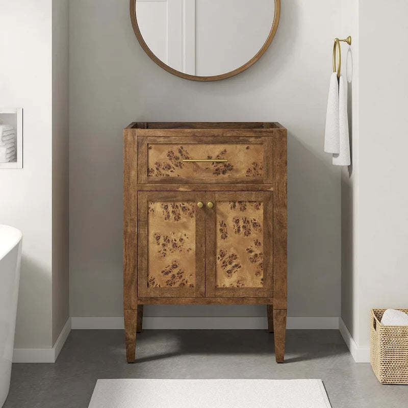 24" Houten Badkameronderkast (Wastafel niet inbegrepen)