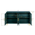 TV Stand for 65+ Inch TV, Wood TV Stand with Storage Cabinet & Adjustable Shelves, Media TV Console for Living Room Bedroom