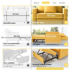 Adjustable Sleeper Chair Bed, 3-in-1 Convertible, Multiple Colors, Fits 1 Person