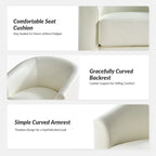 Haley Modern Swivel Barrel Faux Leather Chair with Solid Wood Base Set of 2 by HULALA HOME