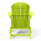 Polytrends Laguna Fade Resistant All Weather Outdoor Patio Folding Adirondack Chair