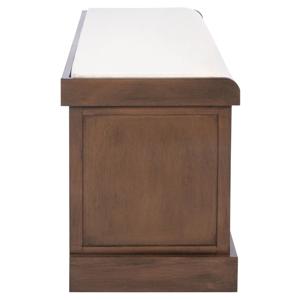 SAFAVIEH Fiorello 3-Drawer with Cushion Storage Bench - 47.3 W x 15 L x 19 H - 47Wx15Dx19H