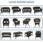 Wicker Patio 4-piece Conversation Set