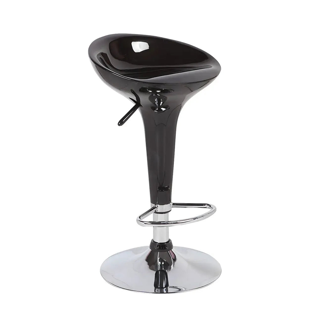 Plastic Chrome Swivel Bar Stool Height Adjustable