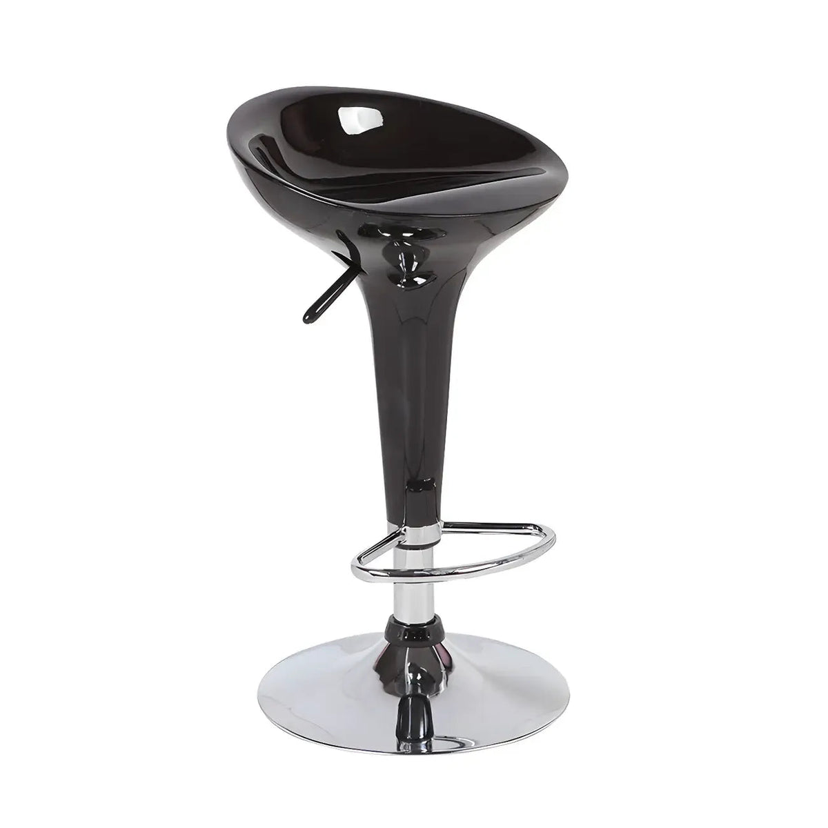Plastic Chrome Swivel Bar Stool Height Adjustable