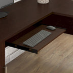 Bush Furniture Somerset 60W L Shaped Desk with Storage Hutch