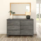 Solid Wood Farmhouse 6 Drawer Dresser