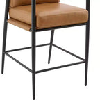 Spruce&Spring Modern Counter Stools with Arm & Metal Frame Set of 2