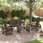 vidaXL Patio Lounge Set Outdoor Garden Seat Furniture 4 Piece Solid Wood Fir