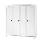 Palace Imports 100% Solid Wood Kyle 4-Door Wardrobe Armoire with Solid Wood or Mirrored Doors
