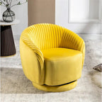 Small Milvo Velvet Swivel Barrel Chair