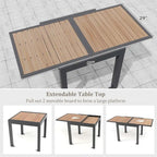31.5-63Outdoor Extendable Patio Table L-shaped Brace Included