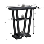 Convenience Concepts Newport V Console Table with Shelves