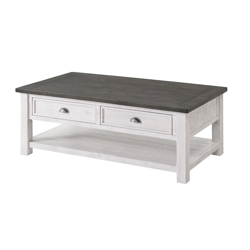 The Gray Barn Downington Solid Wood 2-Drawer Coffee Table