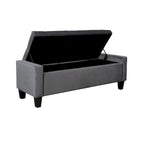 Velvet Button Tufted Flip Top Storage Bench