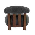 Christopher Knight Home Gareth Modern Wood Boucl Upholstered Accent Slipper Chair