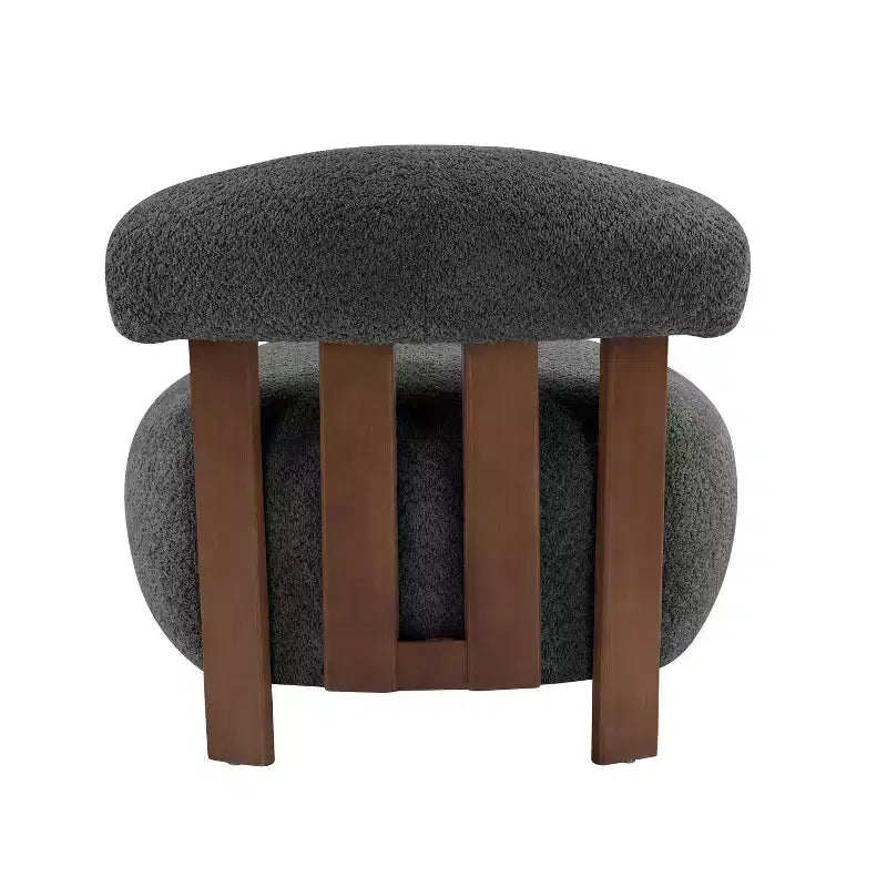 Christopher Knight Home Gareth Modern Wood Boucl Upholstered Accent Slipper Chair
