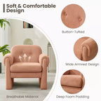 Hyleory Downy Fluffy Cloud Upholstered Accent Chair,Armchair for Bedroom Reception Area Reading Room Living Room