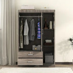 3-Door Wardrobe with 2 Drawers
