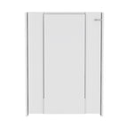 Foldable Table Tacoma, Seven Interior Shelves, White Finish,High quality and durable