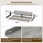 2-Tier Washer and Dryer Countertop with Shelf or Drawers, Laundry Countertop Cover with Non-Slip Pad, 54X27.5 Laundry Topper for Folding Clothes