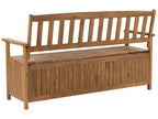 Panchina da giardino 160 cm con contenitore Legno dacacia Marrone