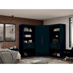 Mulberry 2.0 Semi Open 3 Sectional Modern 4 Drawer Wardrobe Corner Closet Set of 3