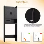 Over The Toilet Storage Cabinet,FreeStanding Bathroom Organizers for Bathroom,Restroom,Laundry