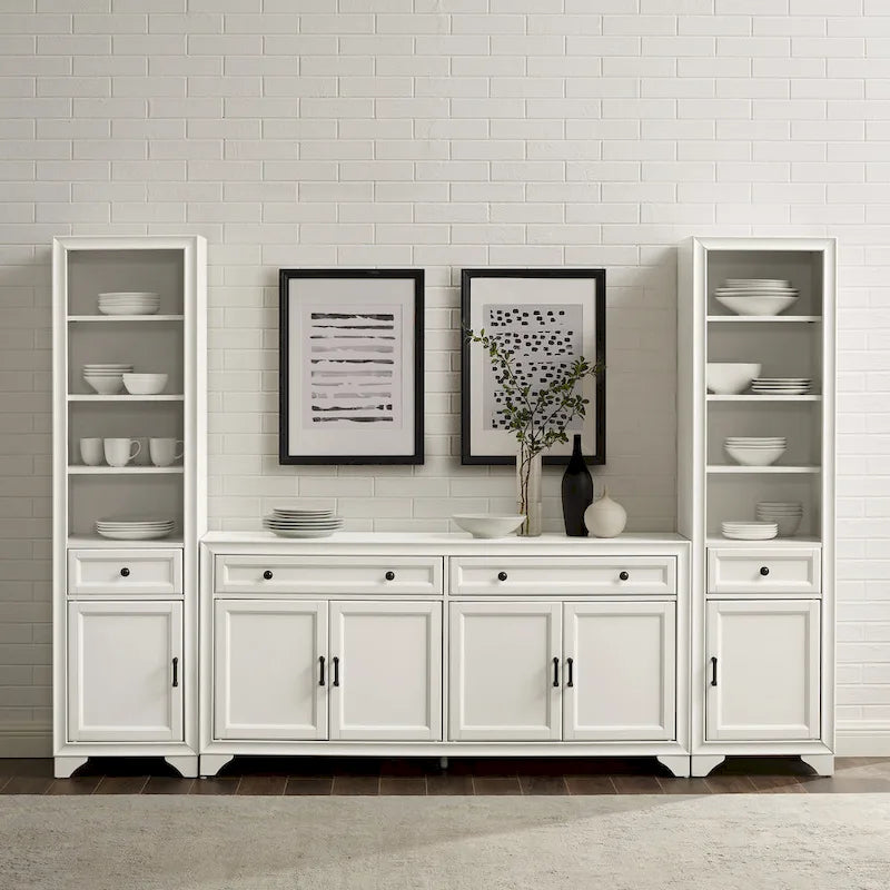 Crosley Tara 3Pc Sideboard And Bookcase Set - 15x97x67.63