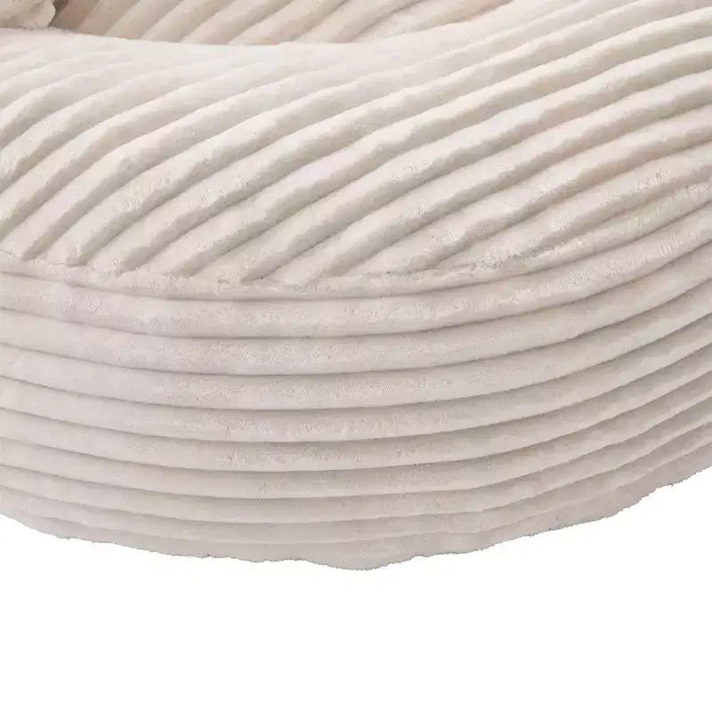 Bean Bag Sofa for Adults Kids, Oversized Corduroy Bean Bag Chair with 3 Pillows & Armrest for Living Room Bedroom - ModernLuxe
