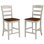 Homestyles Monarch 3-Piece Off-White Wood Kitchen Island Set with Drop Leaf Wood Top - 48 x 25 x 36