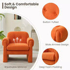 Hyleory Downy Fluffy Cloud Upholstered Accent Chair,Armchair for Bedroom Reception Area Reading Room Living Room
