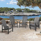 Vrakae 6 Pcs Patio HDPE All-Weather Stacking Adirondack Chair
